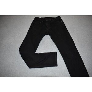 Levi's 512 Slim Taper Mens 32x30 Black Denim Jeans Cotton Blend